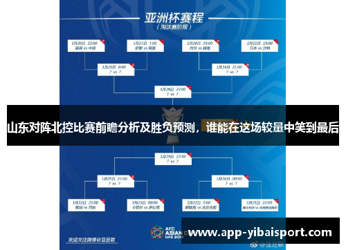 山东对阵北控比赛前瞻分析及胜负预测，谁能在这场较量中笑到最后